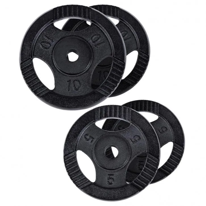 Hantelscheibe Guss Gripper Schwarz 0.5-20 KG