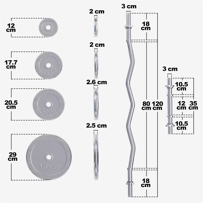 SZ-Curlset Chrom 70 kg