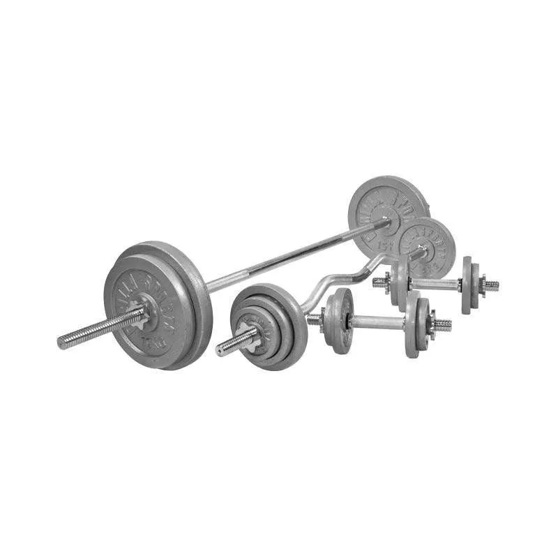 Hantelbank Gusseisenset weiss 108 kg