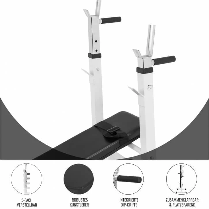 Hantelbank mit Ablage Kunststoff-Grip 100 kg