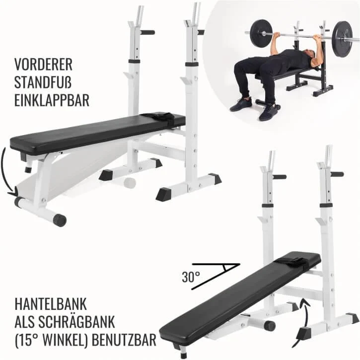 Hantelbank mit Ablage Kunststoff-Grip 100 kg