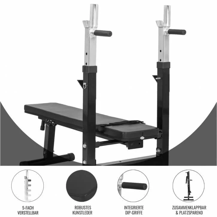 Hantelbank mit Ablage Kunststoff-Grip 100 kg