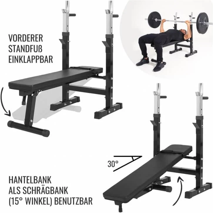 Hantelbank mit Ablage Kunststoff-Grip 100 kg