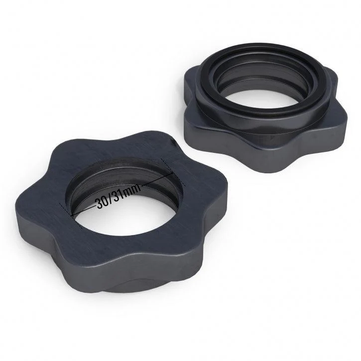 2 Sternverschlüsse für 30/31mm Hantelstangen (1 Paar) - Gorilla Sports