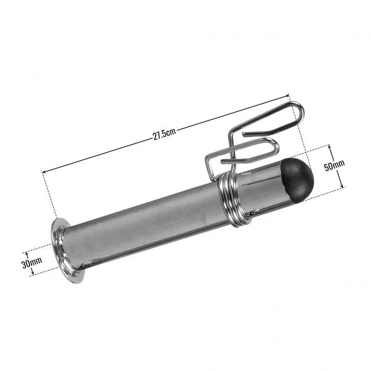 Adapter für Hantelstangen mit Federverschluss Chrom