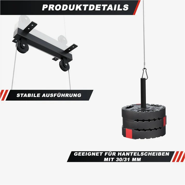 Latzugturm Kabelzug Deckenbefestigung Schwarz