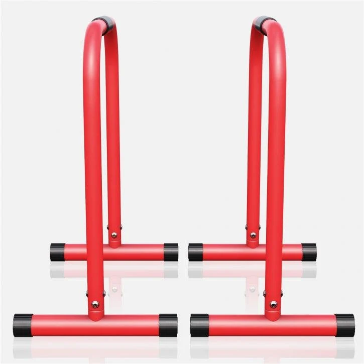 Push-up Stand Bar Parallettes Schwarz/Rot/Blau