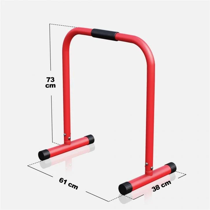 Push-up Stand Bar Parallettes Schwarz/Rot/Blau