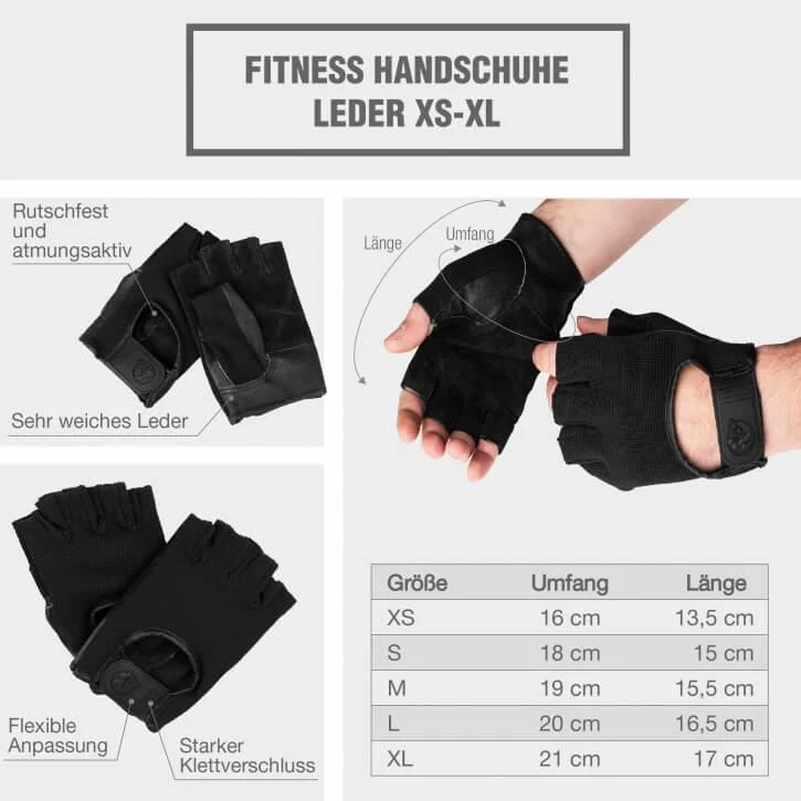 Fitness Handschuhe Leder