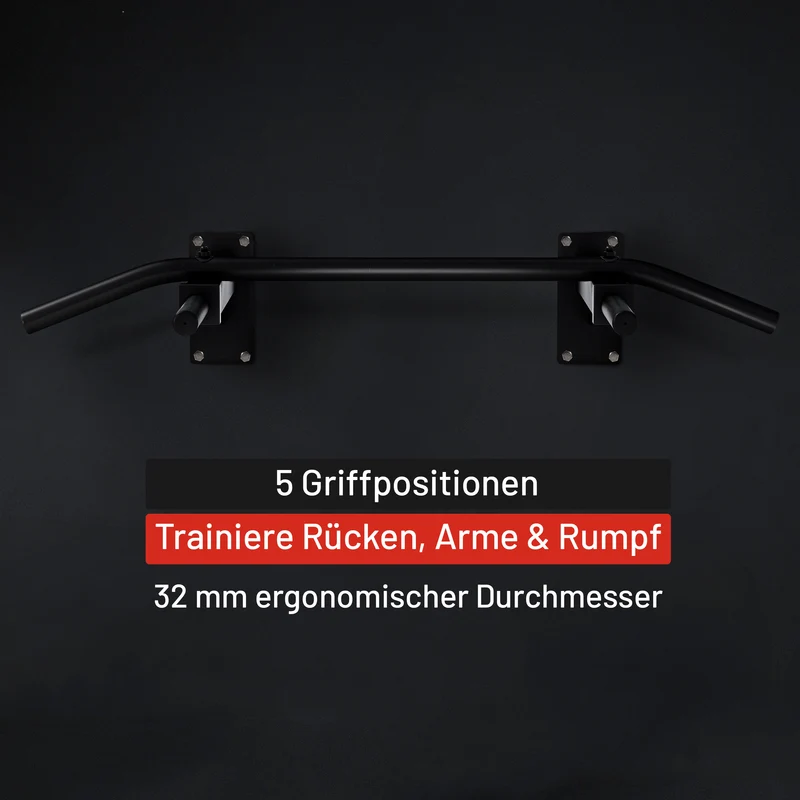 Klimmzugstange Wandbefestigung in Schwarz und Weiss