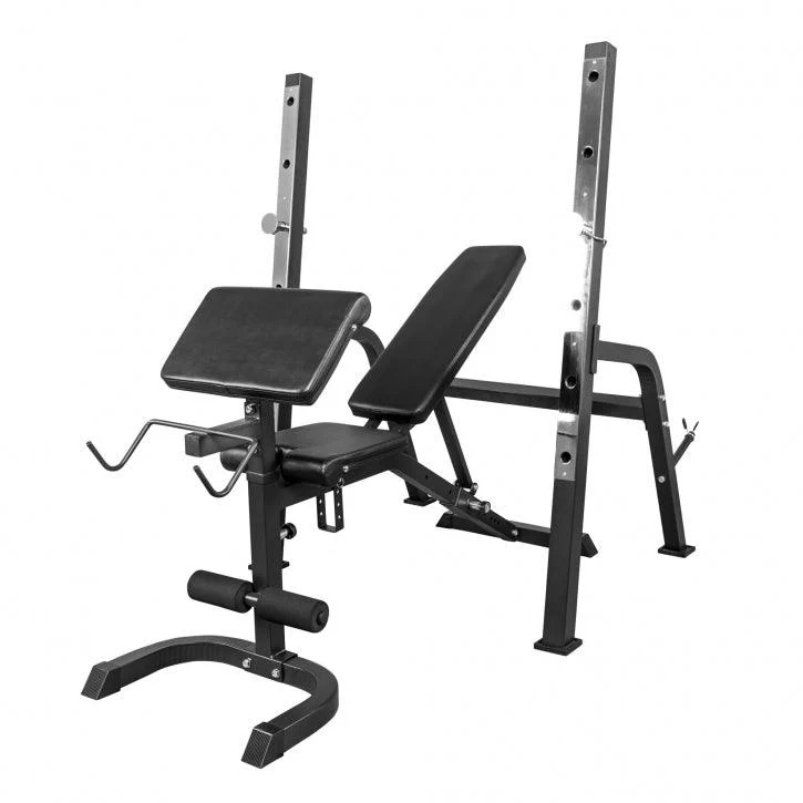 Hantelbank mit separater Ablage weiss/schwarz