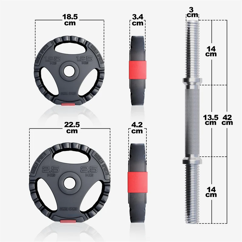 Kurzhantelset Kunststoff Gripper 30 kg
