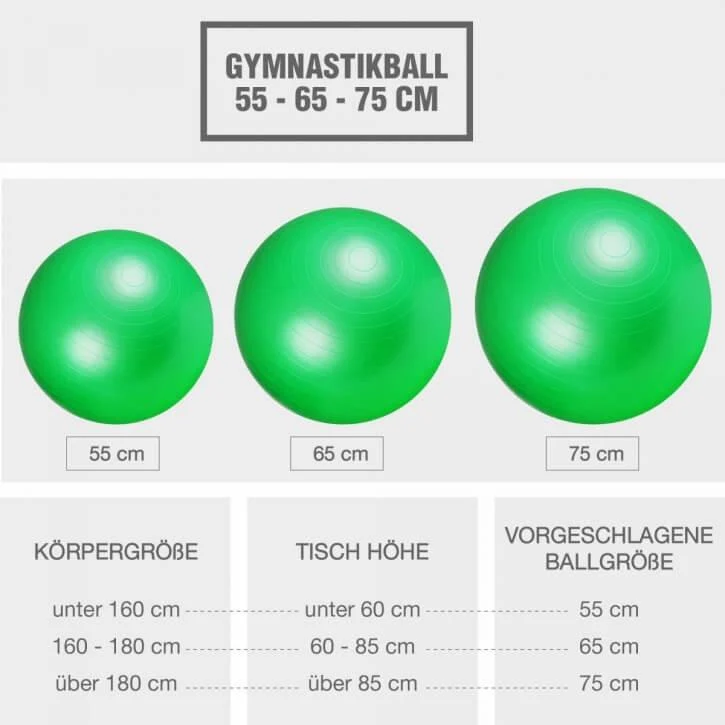 Gymnastikball Fitness Sitzball ⌀55 cm