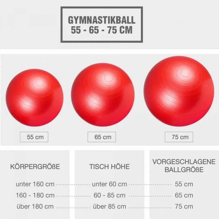 Gymnastikball Fitness Sitzball ⌀75 cm