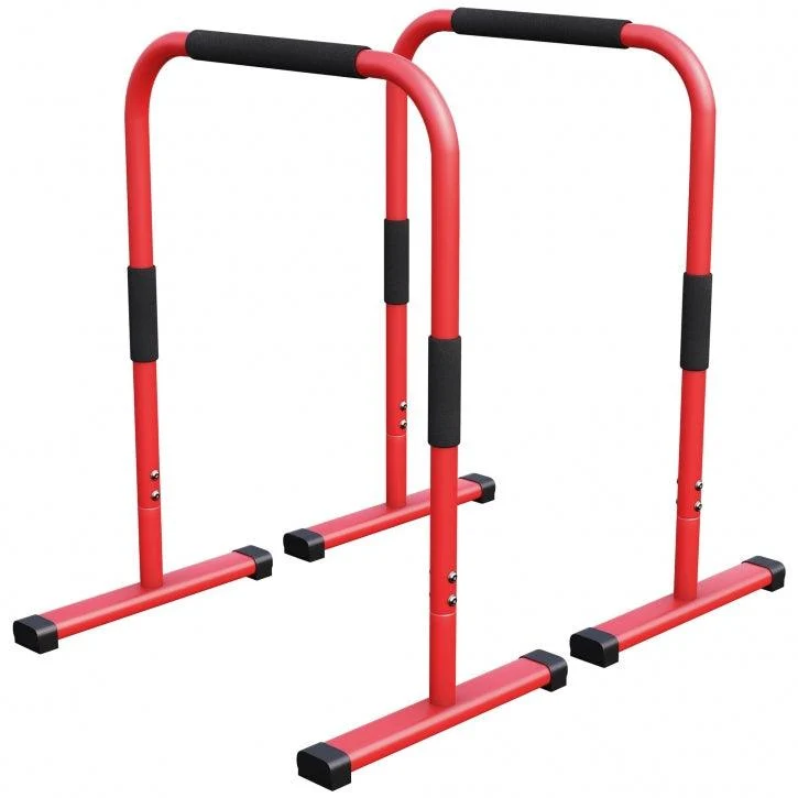 Push Up Stand Dip Barren Schwarz/Rot/Blau