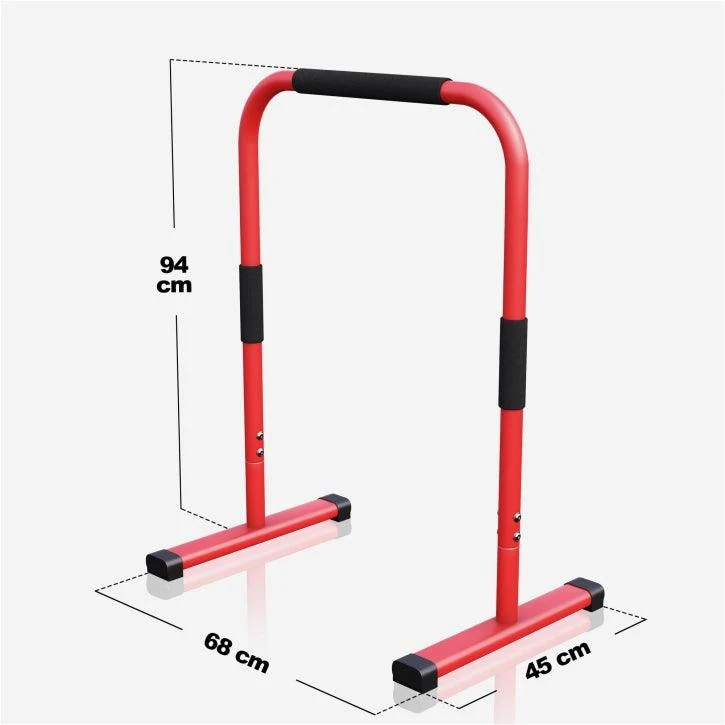 Push Up Stand Dip Barren Schwarz/Rot/Blau