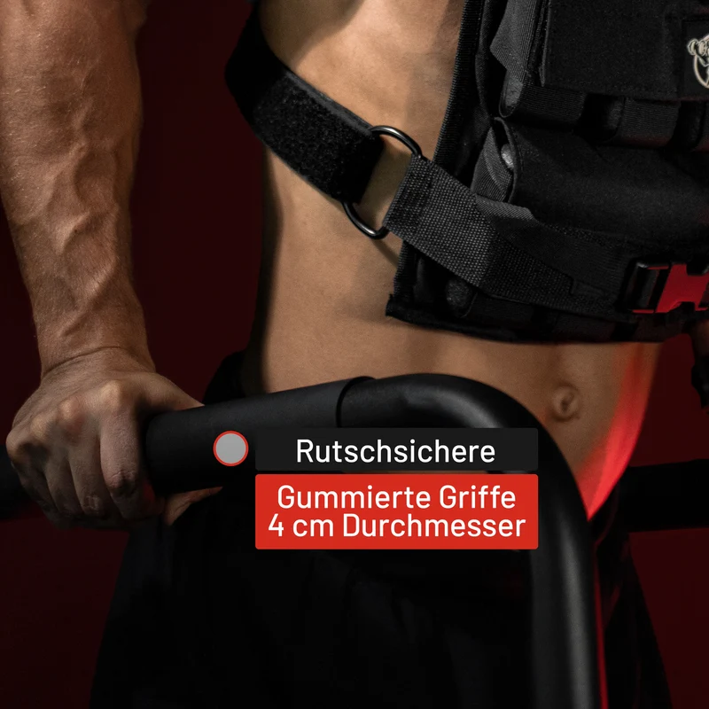 Push Up Stand Dip Barren Schwarz/Rot/Blau