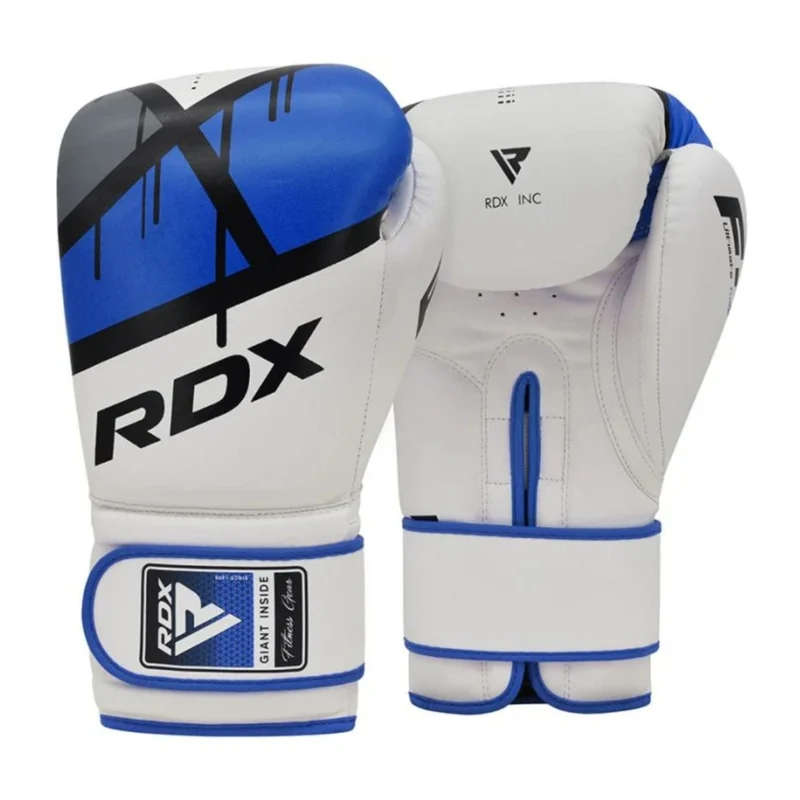 RDX Guantes para Boxeo F7 Ego, Blanco/Azul