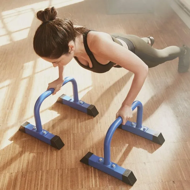 Push Up Parallettes Schwarz/Blau/Rot
