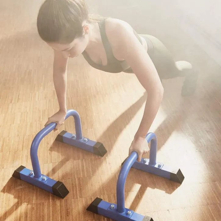 Push Up Parallettes Schwarz/Blau/Rot