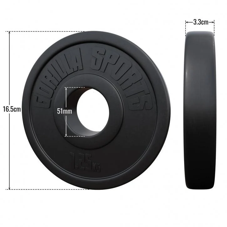 Hantelscheibe Olympia 50/51mm Kunststoff 1.25KG - 15KG