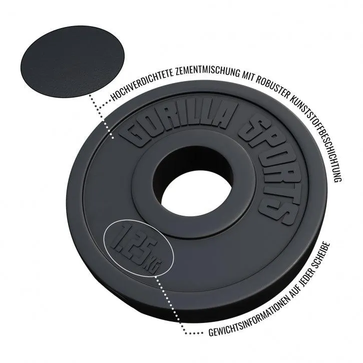 Hantelscheibe Olympia 50/51mm Kunststoff 1.25KG - 15KG