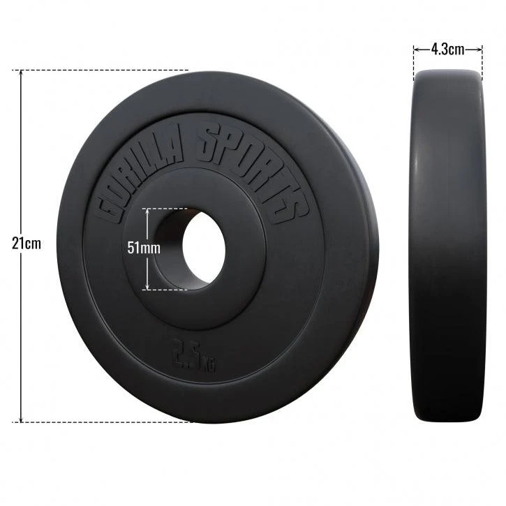 Hantelscheibe Olympia 50/51mm Kunststoff 1.25KG - 15KG
