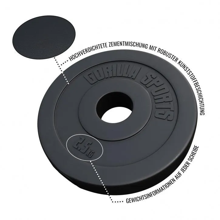 Hantelscheibe Olympia 50/51mm Kunststoff 1.25KG - 15KG