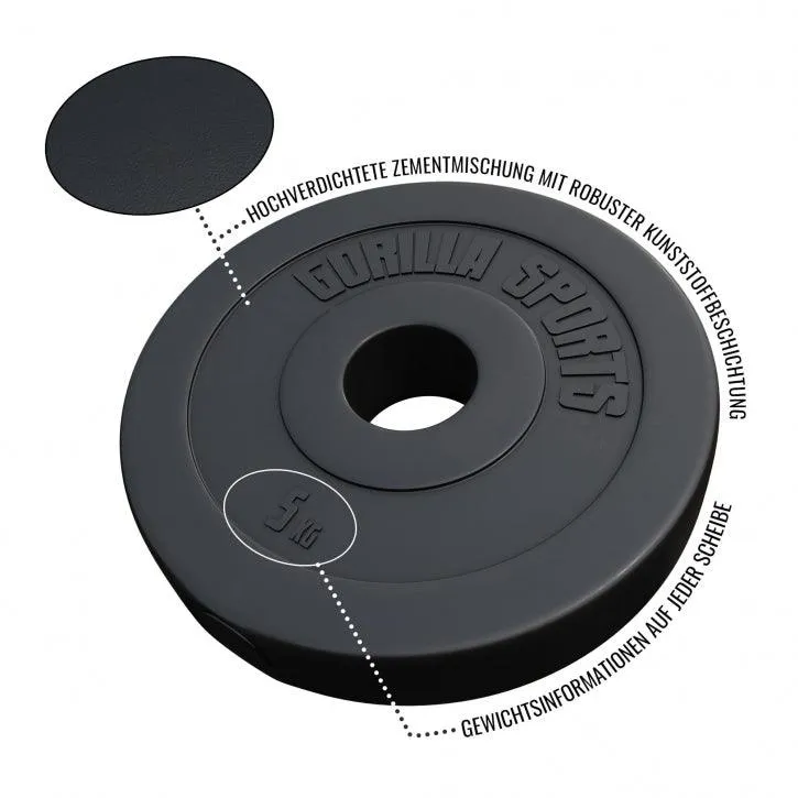 Hantelscheibe Olympia 50/51mm Kunststoff 1.25KG - 15KG