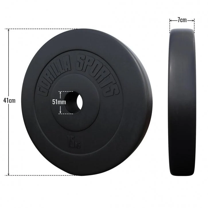 Hantelscheibe Olympia 50/51mm Kunststoff 1.25KG - 15KG