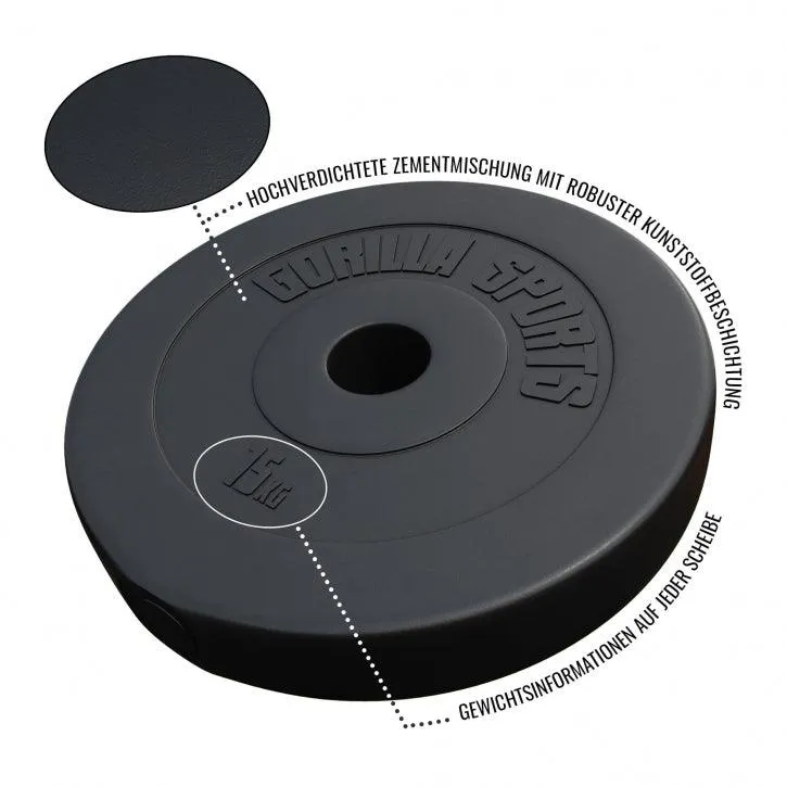 Hantelscheibe Olympia 50/51mm Kunststoff 1.25KG - 15KG