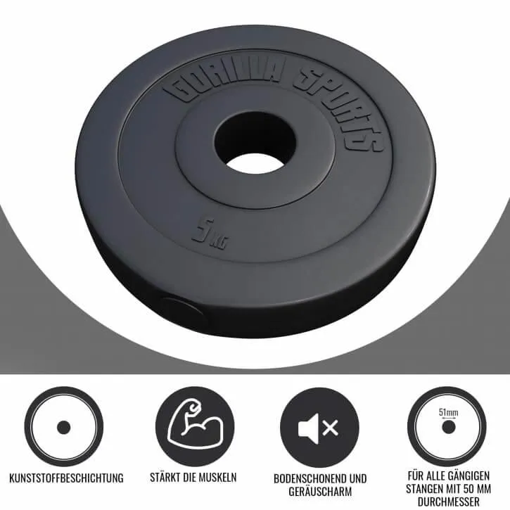 Hantelscheibe Olympia 50/51mm Kunststoff 1.25KG - 15KG