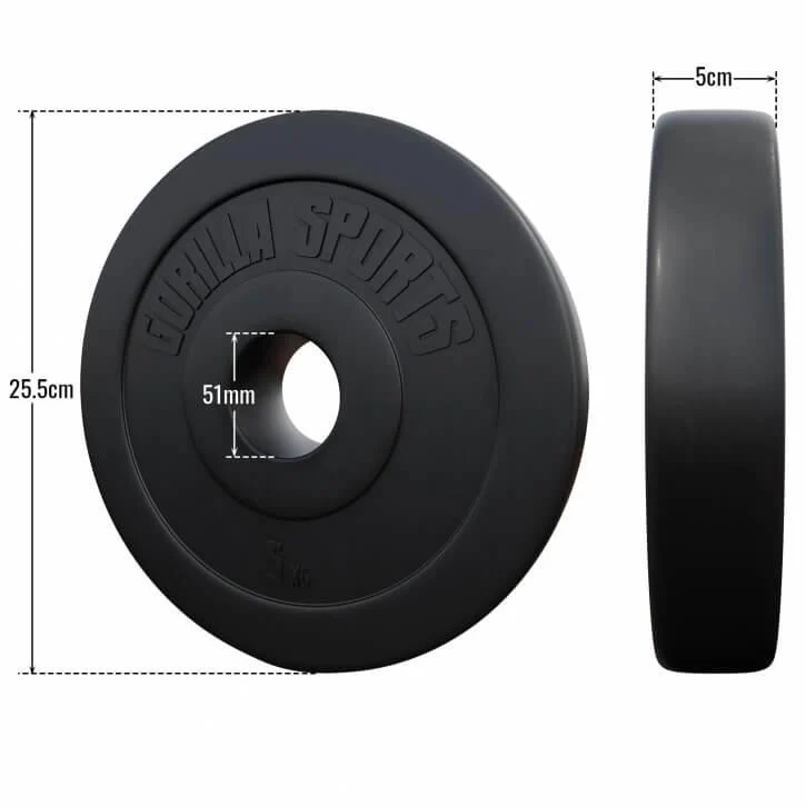 Hantelscheibe Olympia 50/51mm Kunststoff 1.25KG - 15KG