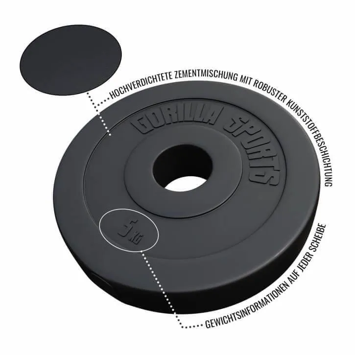 Hantelscheibe Olympia 50/51mm Kunststoff 1.25KG - 15KG