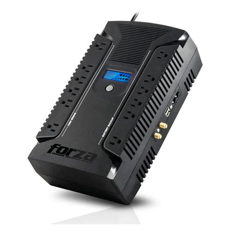 Forza UPS Regulador Interactivo LCD 1000VA/500W 12 Salidas