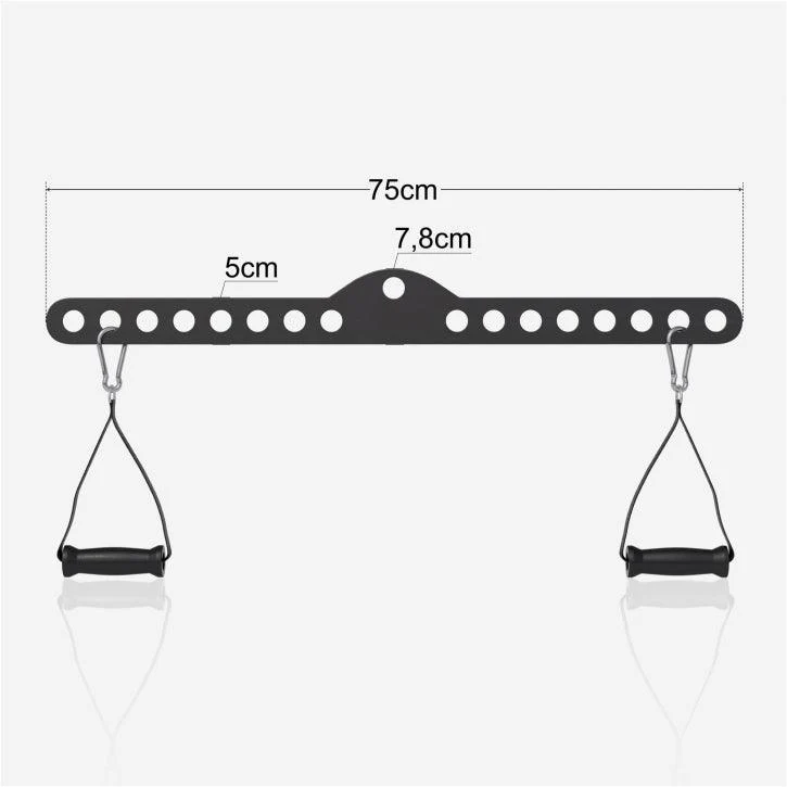 Multihook Bar mit 2 Einzelhandgriffen in verschiedenen Längen