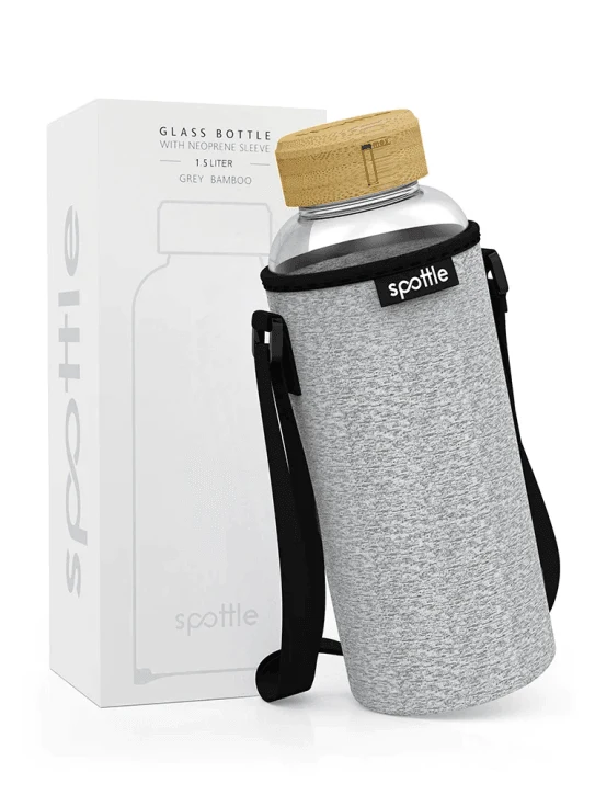 Glasflasche mit Neoprenhülle von Spottle 1.5 L