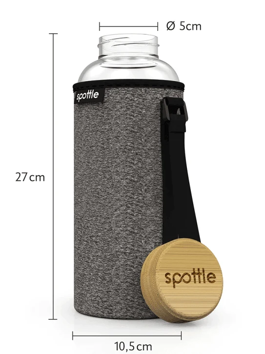 Glasflasche mit Neoprenhülle von Spottle 1.5 L