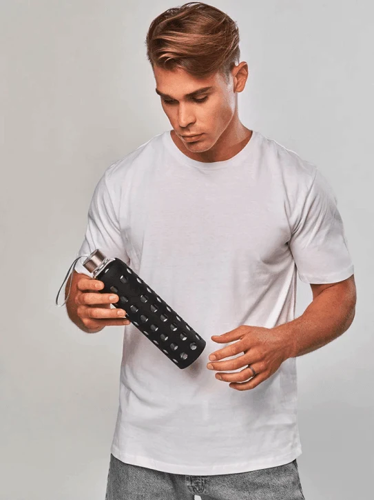 SPOTTLE Glasflasche mit Silikonhülle 1 L