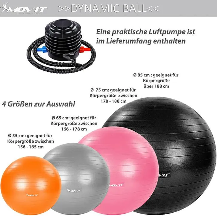 Gymnastikball 75 cm inkl. Pumpe