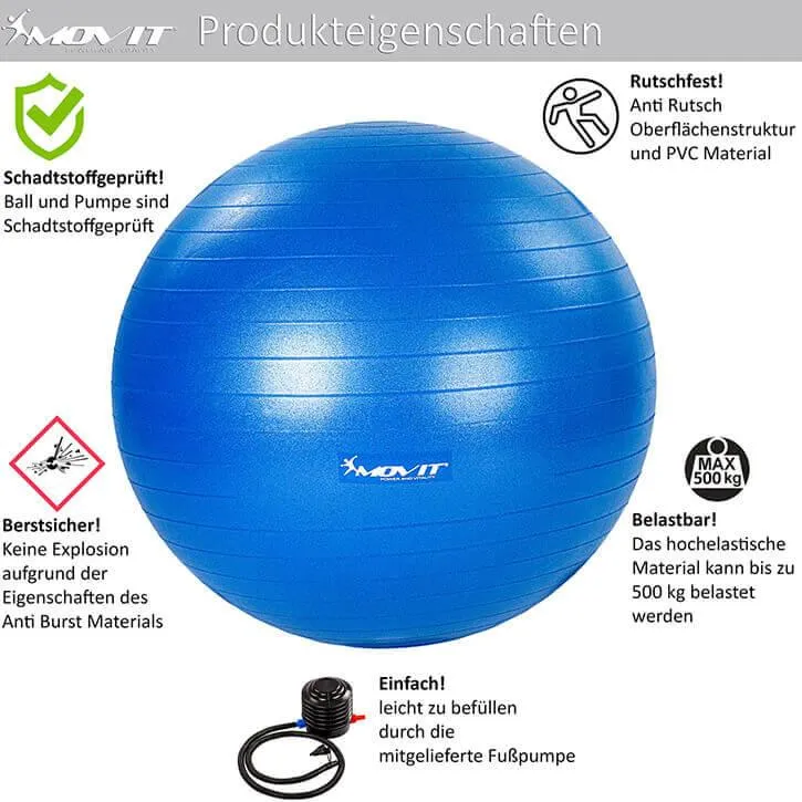 Gymnastikball 75 cm inkl. Pumpe