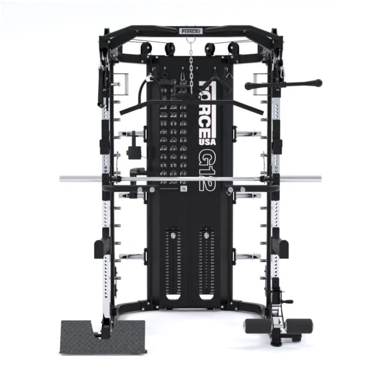 ForceUSA G12™ V2 All-In-One Trainer Doppelseilzug, Multipresse, Multifunktionstrainer, Rack und Beinpresse