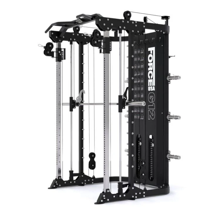 ForceUSA G12™ V2 All-In-One Trainer Doppelseilzug, Multipresse, Multifunktionstrainer, Rack und Beinpresse
