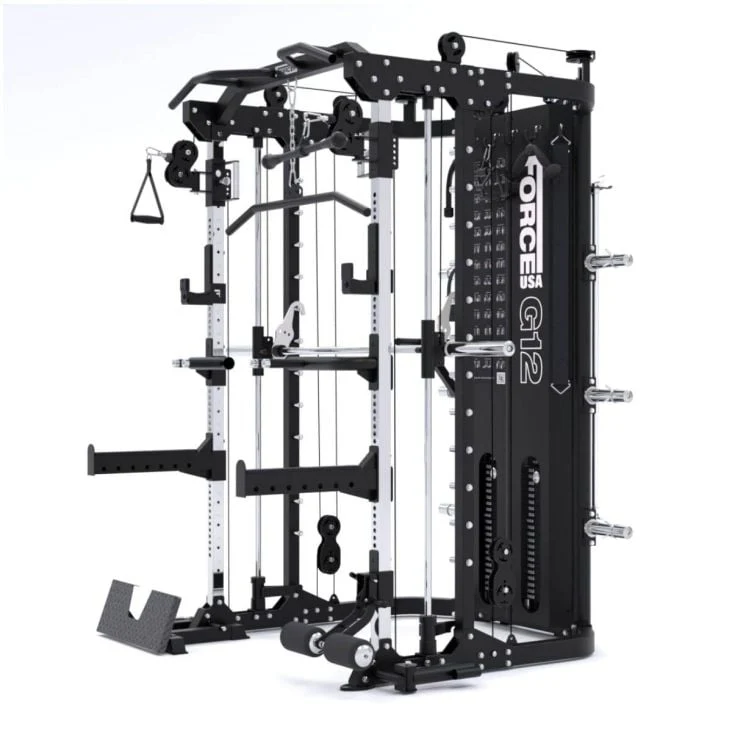ForceUSA G12™ V2 All-In-One Trainer Doppelseilzug, Multipresse, Multifunktionstrainer, Rack und Beinpresse