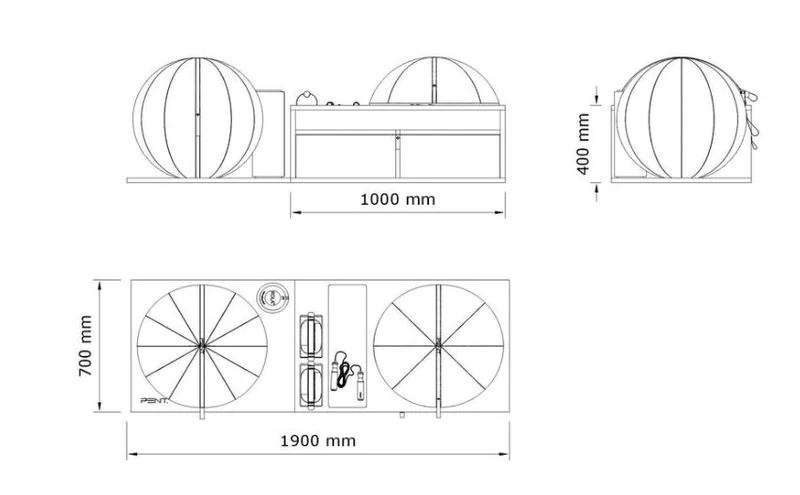 PENT. RACKA Set mit Fitnessgeräten