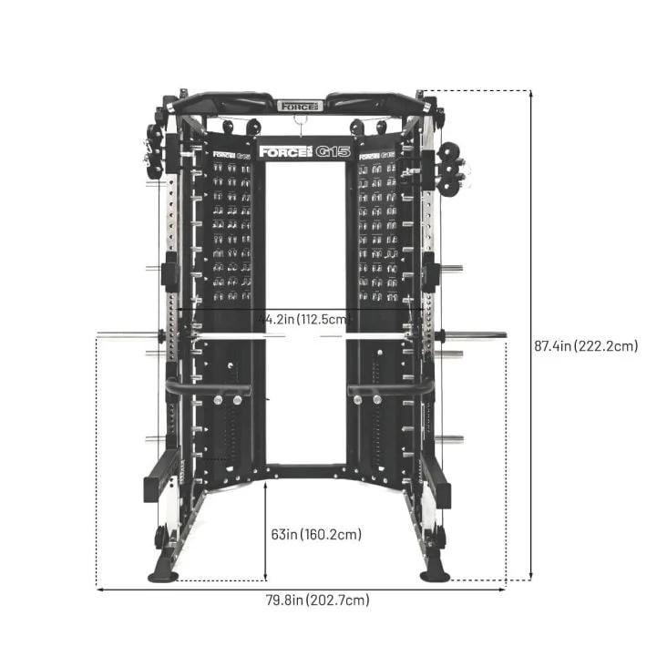 ForceUSA G15™ All-In-One Trainer Multipresse, Rack und Doppelseilzug