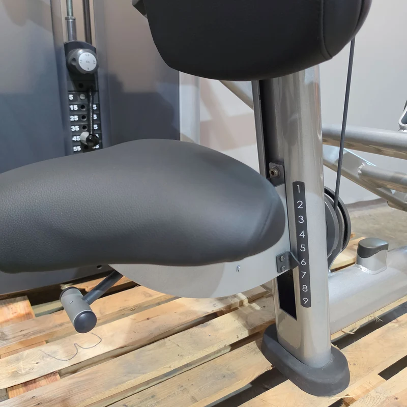 Life Fitness Trizepsmaschine Dip, Armstrecker Triceps, 135kg Gewichtsblock, Signature Series, Rahmenfarbe Silber, gebraucht - überholter Zustand