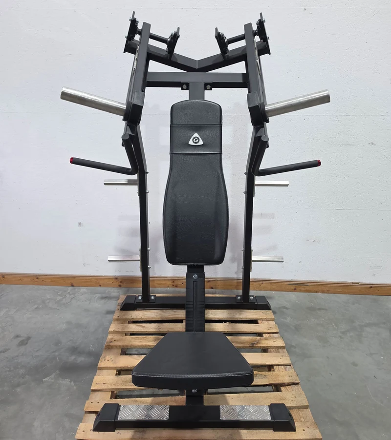 Gymleco 020 Inclined Benchpress, schräge Bankdrückmaschine, Incline Chestpress, Rahmenfarbe Schwarz, gebraucht - überholter Zustand