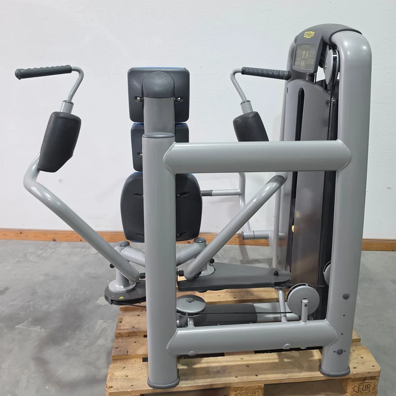 Technogym Butterfly, Pectoral Fly, Einstiegshilfe, Selection Line - Rahmenfarbe Silber, Polster Blau - gebraucht - mit Gebrauchsspuren