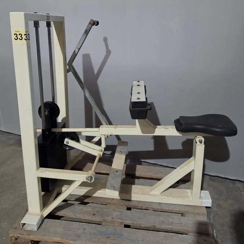 Panatta Wadenmaschine sitzend, Calf Machine, Wadenpresse, Oldschool Bodybuilding, Rahmenfarbe Weiß, gebraucht mit Gebrauchsspuren
